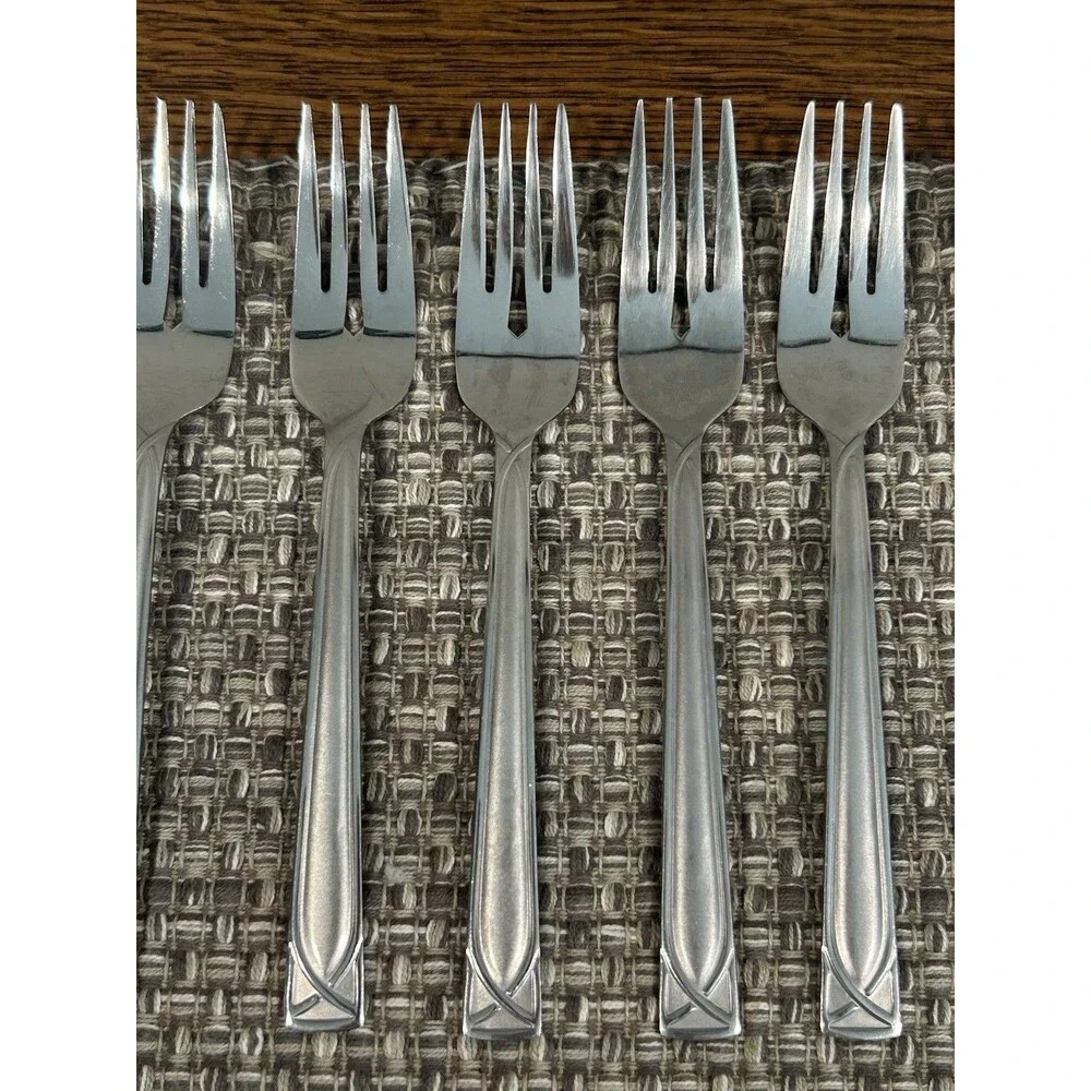 Cambridge Crossroad Sand Salad Forks Dessert Forks Set Of 11 Stainless Steel